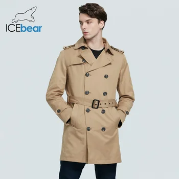 ICEbear 2020 Naujas vyrų tranšėjos paltai mados vyriški ilgai atvartas windbreakers vyriški prekės ženklo drabužių MWF20709D