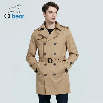 ICEbear 2020 Naujas vyrų tranšėjos paltai mados vyriški ilgai atvartas windbreakers vyriški prekės ženklo drabužių MWF20709D