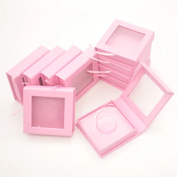 Didmeninė netikrų blakstienų pakuotės, dėžutės, blakstienų dėžutės pakuotės logotipą 3d mink blakstienos faux cils aikštėje rožinė atveju urmu pardavėjai