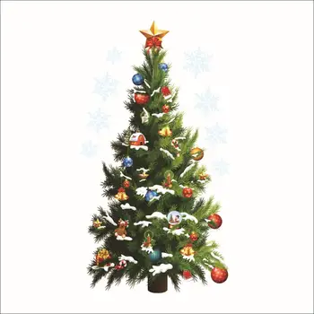 Kalėdų, Naujųjų Metų Kalėdų Eglutė Žalia Žvaigždė Siena Lipdukas Individualų Vandeniui Nuimamas