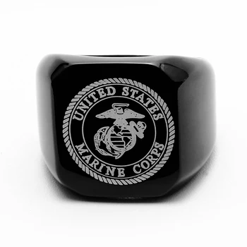 Drop laivyba Mados USMC Nerūdijančio Plieno Žiedas Vyrams JAV Armijos Jūrų Pėstininkų Titano Punk Dviratininkas Žiedai