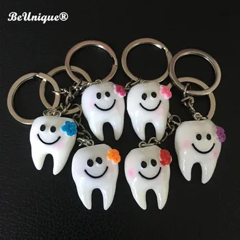 Dirbtinė derva dantų Raktų Pakabukas Šypsosi dantų keychain Reklamos Dantų dovanos Chaveiro 