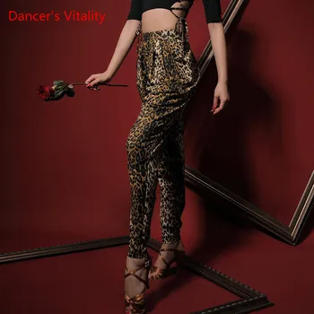 Lotynų šokių kelnės moteriška suaugusiųjų elegantiškas temperamento, šokių kelnės konkurencijos veiksmingumo praktikos drabužiai kelnės