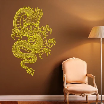Kinijos Drakonas Sienos Lipdukas Vinilo Lipdukai Kinų Stiliaus Namo Ir Interjero Dizaino, Meno Freskomis Miegamojo Puošmena 2242