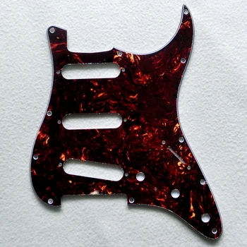 Donlis JAV standartas 4ply VPAS, Ruda raudona vėžlio nekilnojamojo kino viršuje gitara gaurd už Strat Modernaus Stiliaus Elektrinė Gitara pickguard