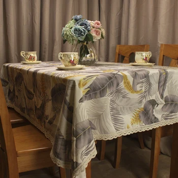 CURCYA Pilkos spalvos Lapai staltiesė Hotel Restaurant Kavos Parduotuvė Namų dekoro staltiesės