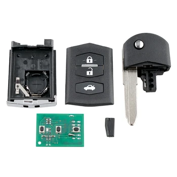 Automobilio Smart Remote Key 3 Mygtukai 80 Bitų 63 Chip Automobilio Raktas Fob Tinka MAZDA 2 3 5 6 RX8 MX5 433Mhz