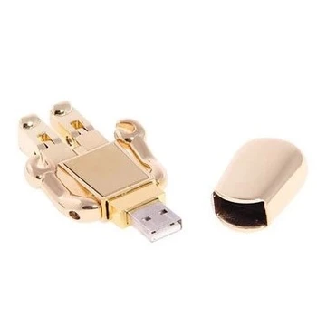 Aukso Mados Robotas, USB 2.0 Flash Drive Metalo 16GB 32GB 64GB 2.0 Pen Drive Pendrive 1 TB 2TB Pendrives Memory Stick Kortelės Klavišą Dovanos