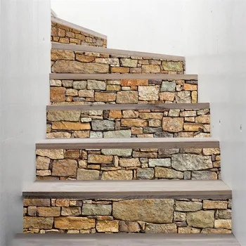 18x100cmx6/13pcs Modeliavimas Akmens Sienos, Laiptai Lipdukas Namų Puošybai Decal lipnios Tapetai Renovacijos Laiptai Freskomis