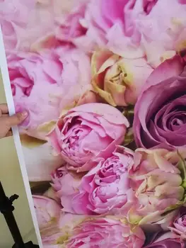 Rožių Gėlių Sienos Fone Naujagimiams Kūdikių Dušas, Portretai, Fotografijos Fonas Photo Booth Studija Šalies Milžinišką Gėlių Atgal Lašas