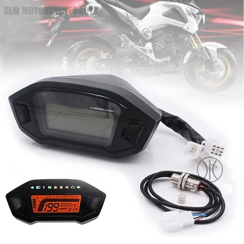 Motociklo LCD Spidometras Motociklo Skaitmeninis Odometras Tachometras, Spidometras Tinka 2 ir 4 Cilindrai