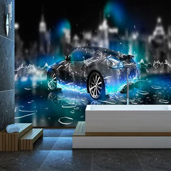 Custom 3D Tapetai Šiuolaikinės Atvėsti Sporto Automobilio Nuotrauka Sienų Freskomis Kambarį vaiko Miegamojo Sienos Knygą Vaikams Animacinių filmų 3D Sienų Dekoras