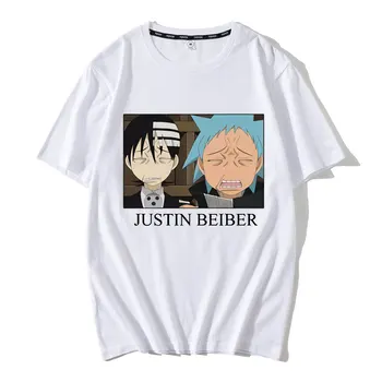Japonų Anime Naujas Vyrų Soul Eater Marškinėliai Mados Spausdinti Marškinėlius Vasaros Mens Naujovė Medvilnės trumpomis Rankovėmis T-shirt Vyrai Juokinga Viršūnės
