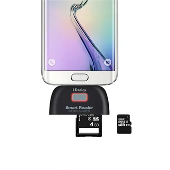 Tipas-C Kortelių skaitytuvas TF Adapteris Aliuminio lydinio OTG mobiliojo telefono skaitytuvas SD kortelių skaitytuvas Samsung lentelė keturi viename