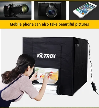 Viltrox 60cm/40cm Lankstymo Fotografijos Studijoje Softbox LED Light Soft Box Palapinė Švieslentę Fone DSLR Fotoaparatas Telefoną Nuotrauka