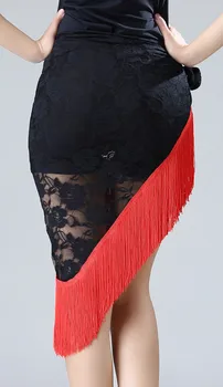 Naujas Lady Kutais Trikampis lotynų Suknelė Seksualus Vienas Sijonas Suaugusiųjų Sijonas lotynų Šokių Suknelė Kostiumas Moterų Black Praktikos Sijonas