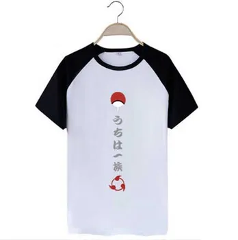 Naujas Naruto T-shirt Anime Sasuke Uchiha Vyrų marškinėliai Medvilnės Vasarą Laisvi moterų Tees viršūnės