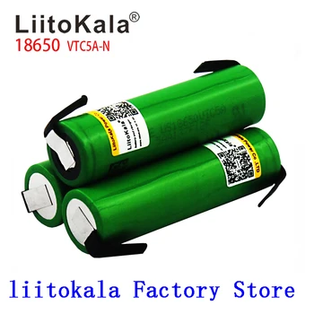 Liitokala 18650 2600MAH VTC5A-N Pradinio 3,6 V 18650 US18650 VTC5A 2600mAh Didelio Nutekėjimo 40A Baterija