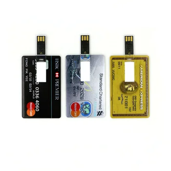 Banko Kortelė USB Flash Drive 64GB 128GB Pendrive 4GB 8GB 16GB 32GB Memory stick HSBC Meistras Kreditinės kortelės pen ratai 256 GB