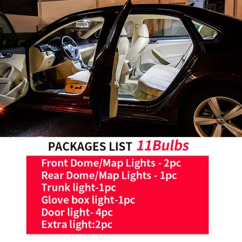 11pc x Puikus Klaidos LED lemputę interjero dome žemėlapis šviesos rinkinio pakuotės 2010-2017 Alfa Romeo Giulietta 940