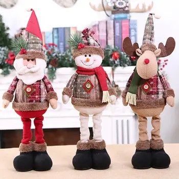 Kalėdų Lėlės Apdailos Kalėdų Lėlės, Dekoracijos Kalėdų Eglutės papuošalus Novatoriškų Santa Sniego Langų Apdailos #EW