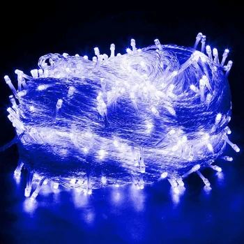 Vandeniui atsparus Lauko Sodo Girliandą Šviesos 100M LED Pasakų String Žibintai 600 Led Kalėdų Vakarėlį Vestuvių Šventė apšvietimo Apdaila