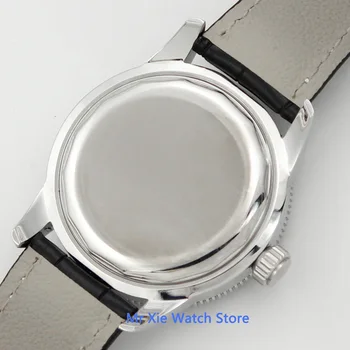 Bliger 46mm miyota mechaninė automatinė mens watch safyro stiklas Šviesos Vandeniui Odos Dirželis Laikrodis Vyrams
