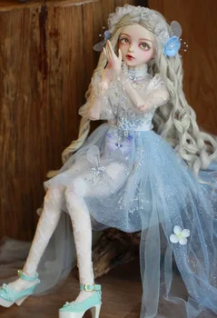 Bebe atgimsta bjd kamuolys, šlifuota Lėlės dovanos mergina Handpainted makiažas fullset Lolita/princesės lėlė su drabužiais DRUGELIS FĖJA