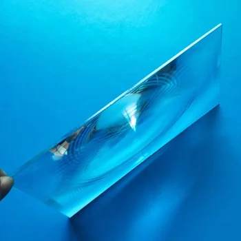 130x80mm Stačiakampio Optinis PMMA Plastiko Fresnel Objektyvo Židinio Nuotolis 