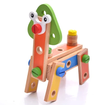 Montessori Žaislas Gyvūnų Medinės Dėlionės pamatas Žaislai 