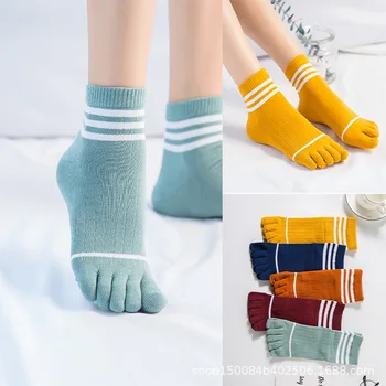 Penkios poros kojinių moterų artimųjų vamzdžio penkis pirštus moterų kojinės žiemai medvilnės versija absorbcijos prakaito kvėpuojantis a