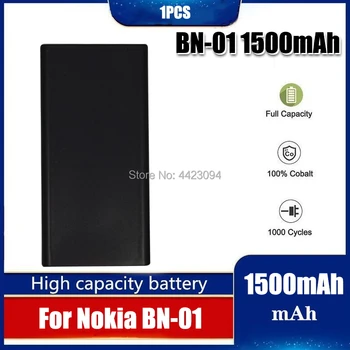 1pc 1500mAh Pakeitimo bateria bn01 Baterija Nokia Lumia X 1045 RM-980 RM 980 Normandijoje BYD, BN-01