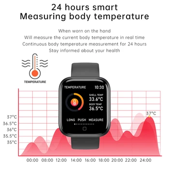 T80 Patobulinta versija T80S Smart watch Veiklos Fitness tracker Širdies ritmo monitorius Grupė Vyrų, moterų smartwatch 