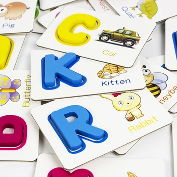 Kūdikių Ankstyvojo Ugdymo Puzzle Dėlionės Vaikų Pažinimo Mokymo priemonių Vaikams Atpažinti, Rašyti Laiškus Atitikimo Puzzle