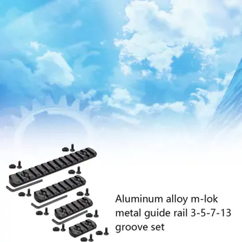 Premium Amatų Ultra-Light 6061 Aliuminio Lydinio Medžiaga, M-Lok Metalo Geležinkelių 3-5-7-13 Lizdas Rinkinys 20Mm Odinė Bėgių