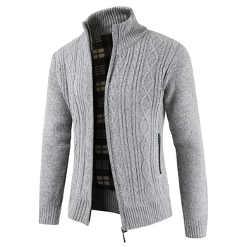 Žiemą Storas Šiltas Megztinis Džemperis Vyrams, Atsitiktinis Slim Fit Sweatercoat Vyrų Mezgimo Užtrauktukas Rudenį Megztiniai Vyrams 2020 Traukti Homme