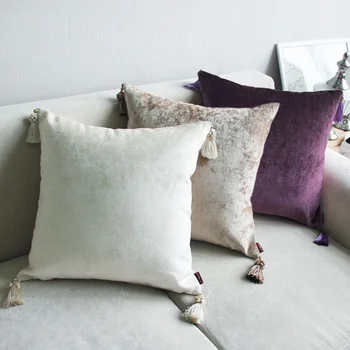 Prabanga mesti pagalvę smėlio europos pagalvėlė padengti pilka dekoratyvinės pagalvėlės namų dekoro šiuolaikinės aksomo užvalkalas už sofos 45x45cm