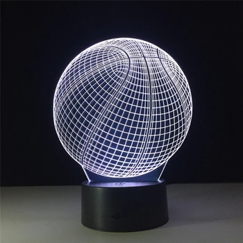 Krepšinio 3D Naktį Žibintai USB LED Žibintai, Vaizdo Šviesos 7 Spalvų Nuotolinio Valdymo Stalo Lempa Atmosfera Lempos Vaikas, Gimtadienio Dovana