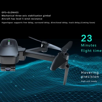 Hubsan ZINO PRO 4KM GPS 5G WiFi FPV Brushless RC Drone Quadcopter su 4K UHD Kamera, 3-Ašis Gimbal Srityje Panoramos 23 Minutę