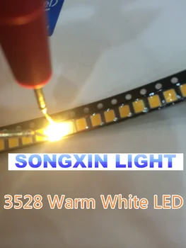 2000 vnt 1210 SMT SMD 3528 LED Šiltai balta GALIA VIRŠUJE PLCC-2 Lempos Granulių SMD Chip Visų Rūšių LED Šviesos