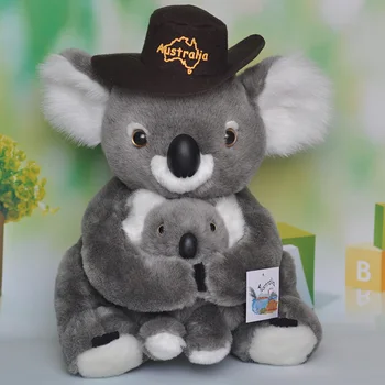 Naujas žaislas apie 38cm koala su skrybėlę pliušinis žaislas apkabinti kūdikis koala minkštos lėlės vaiko žaislas gimtadienio dovana h2398