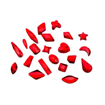 1440pcs/pak Didmeninė Super Blizgučiai Mulit Nagų Formos Cirkonio Nagų Dailės Papuošalai 3D Red Diamonds, Nagai Priedai