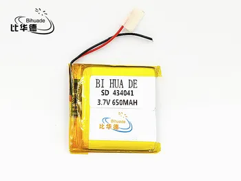 Li-Po 3,7 V 434041 ličio-jonų polimerų baterija 650 mah transporto kelionės duomenų rašytuvas LED garsiakalbiai žaislai