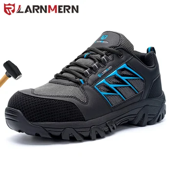 LARNMERN Plieno Kojų Saugos Avalynė Vyrams Lengvas Anti-Smashing Darbo Batai Kvėpuojantis Sportbačiai darbo batai vyrai
