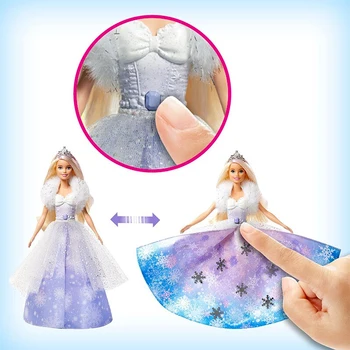 Originalias Barbie Dreamtopia Mados Atskleisti Lėlės, Žaislai Vaikams Keitimas Sniego Princesė Lėlės Mergina Cosplay Žaislai Mergaitėms Dovanų