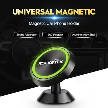 Rocketek Šviesos Universalus Magnetinis Telefono Automobilinis GPS Laikiklis 360 Sukimosi Magnetas mount Turėtojas 
