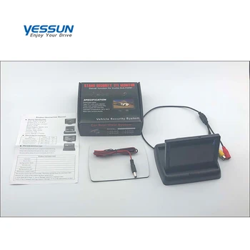 Yessun 4.3 colių Sulankstomas Automobilių Stebėti TFT LCD Ekranas /Kameros galinio vaizdo kamera su stebėti NTSC PAL/automobilių veidrodėliai fotoaparatas