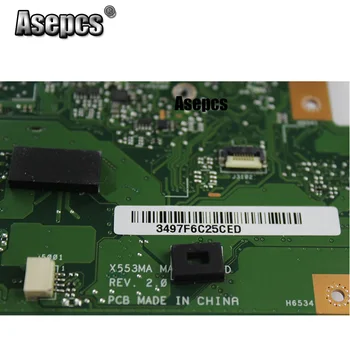 Naujas!Asepcs X553MA Nešiojamojo kompiuterio motininė plokštė, Skirta Asus X553MA X553M A553MA D553M F553MA K553M originalus mainboard N2830/N2840 2-Core CPU