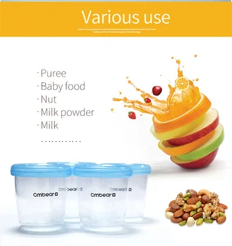 4PCS CMbear Motinos Pieno Laikymo Butelis BPA Free Medžiagos Daugiafunkcį Daugkartinio naudojimo Kūdikių Pieno Šaldymo Puodeliai Kūdikių žindymo laikotarpis