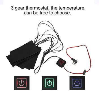 1 Nustatyti Anglies Pluošto USB Šildymo Vest Trinkelėmis Šildomos Striukė Drabužiai, Mygtukai, Šildomos Žiemą Šilta Šilumos Vest Pagalvėlės